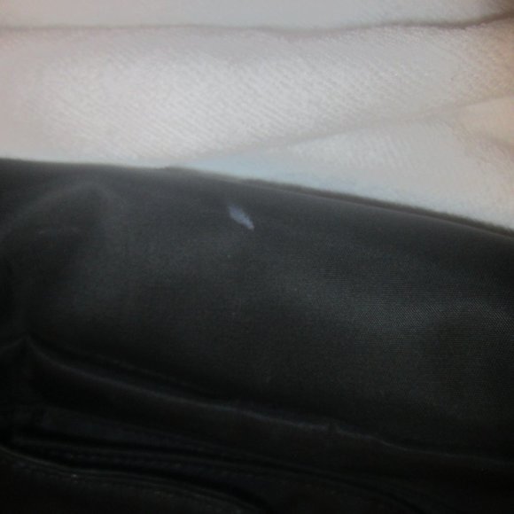 GUESS BLACK BAG W/SILVER ACCENTS, RAYON BODY - Picture 3 of 8